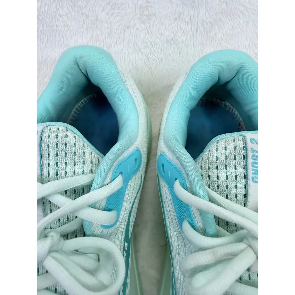 Brooks Ghost Max 2 Mens Running Shoes Honey Dew Blue Size 12.5 Sneaker